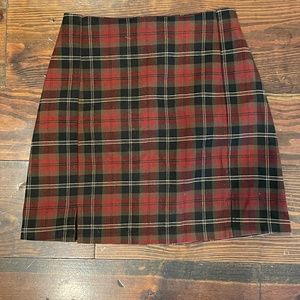 John Galt plaid mini skirt